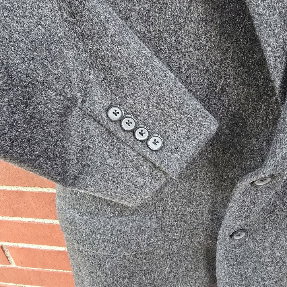 Men's 40R Brooks Brothers Madison Gray Tollegno 1900 100% Cashmere Sport Coat - Picture 2 of 8